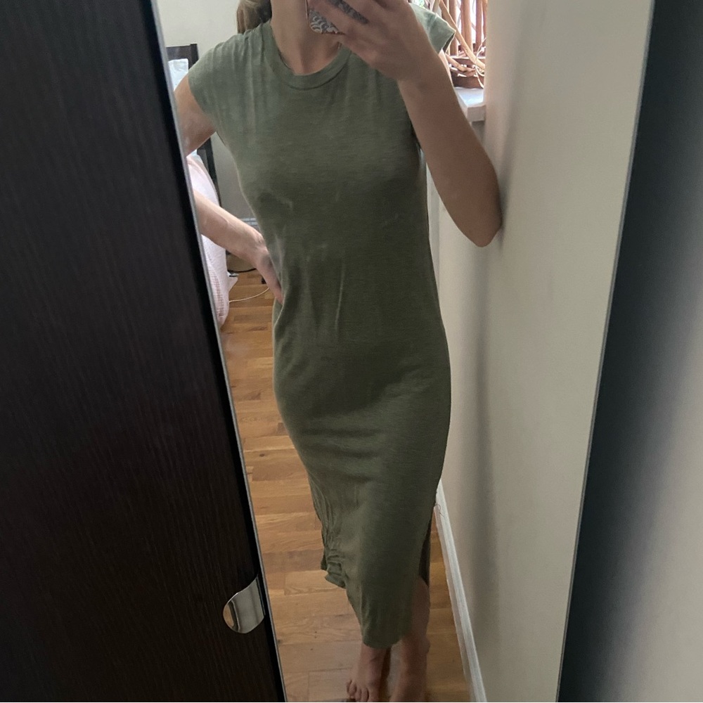 Madewell Olive Shirt Dress